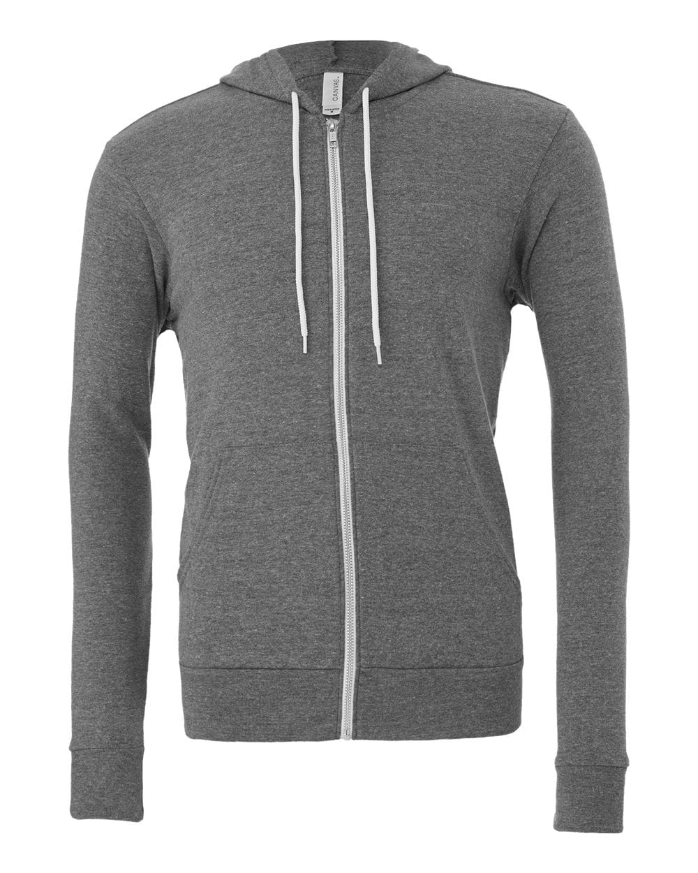 BELLA + CANVAS Fleece - Premium - Hood XS / Deep Heather BELLA + CANVAS 3739 Unisex Sponge Fleece Full-Zip Hoodie Sweatshirt