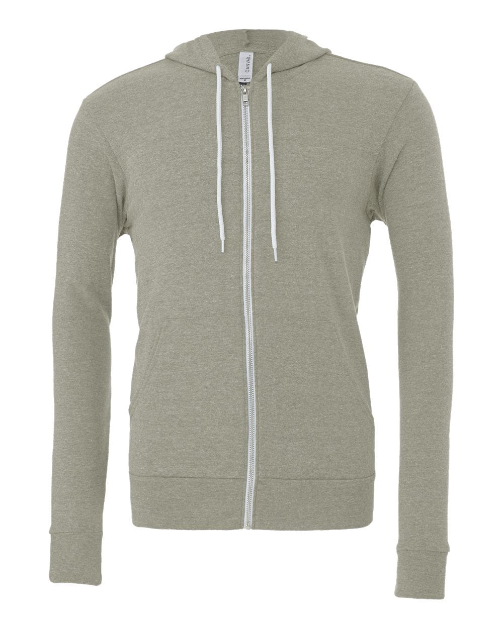 BELLA + CANVAS Fleece - Premium - Hood XS / Heather Stone BELLA + CANVAS 3739 Unisex Sponge Fleece Full-Zip Hoodie Sweatshirt