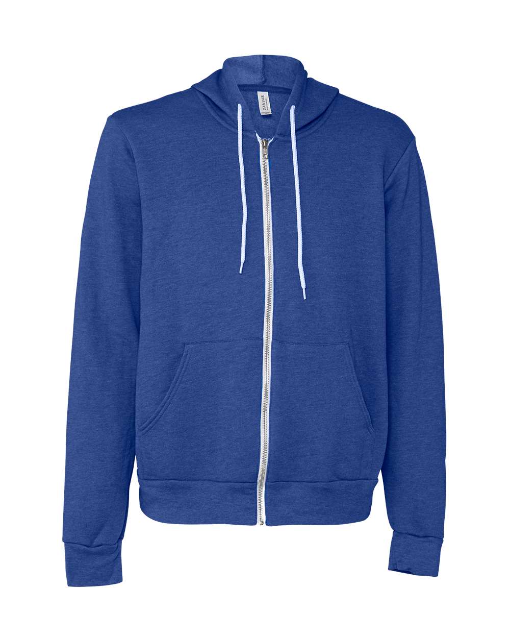 BELLA + CANVAS Fleece - Premium - Hood XS / Heather True Royal BELLA + CANVAS 3739 Unisex Sponge Fleece Full-Zip Hoodie Sweatshirt