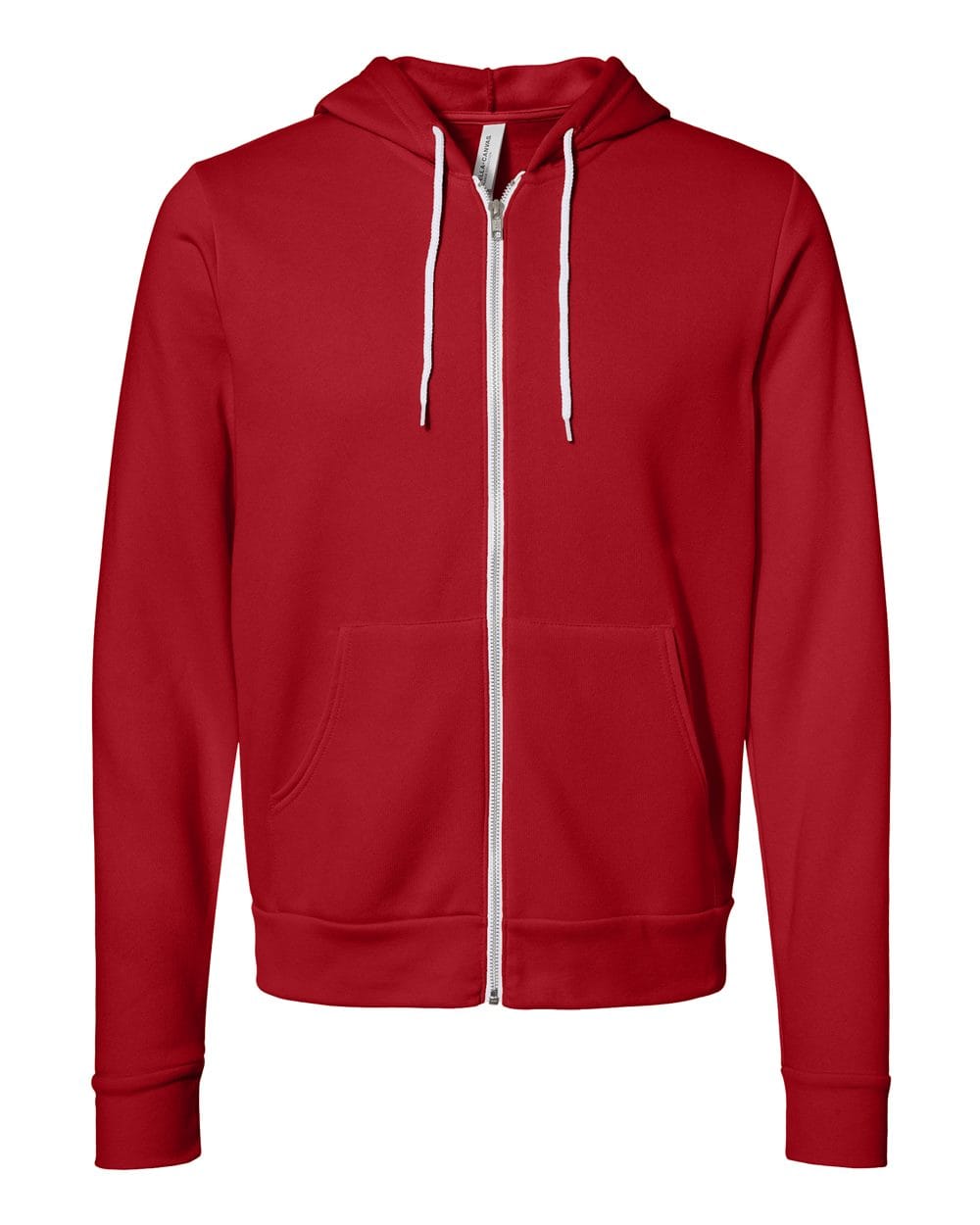 Bella Canvas Hoodie XS / Red Bella+Canvas 3739 Unisex Sponge Fleece Full-Zip Hoodie Sweatshirt