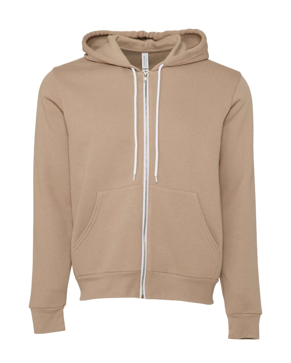 Bella Canvas Hoodie XS / Tan Bella+Canvas 3739 Unisex Sponge Fleece Full-Zip Hoodie Sweatshirt