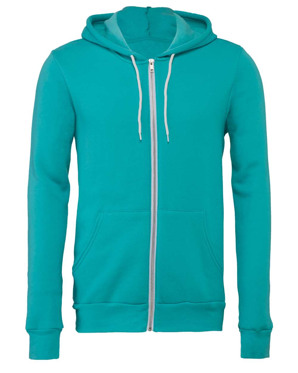 Bella Canvas Hoodie XS / Teal Bella+Canvas 3739 Unisex Sponge Fleece Full-Zip Hoodie Sweatshirt