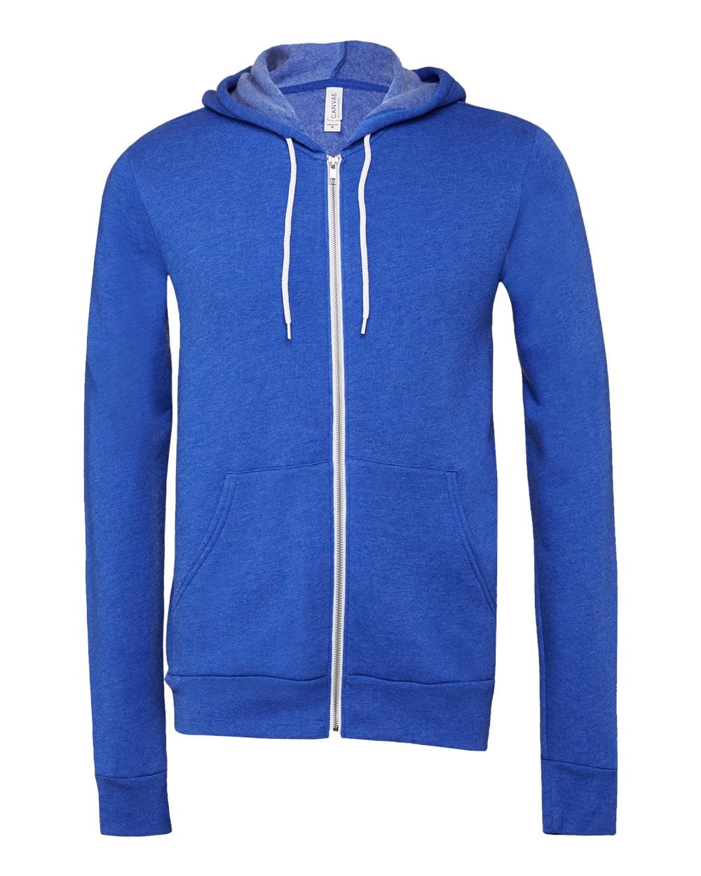 Bella Canvas Hoodie XS / True Royal Bella+Canvas 3739 Unisex Sponge Fleece Full-Zip Hoodie Sweatshirt
