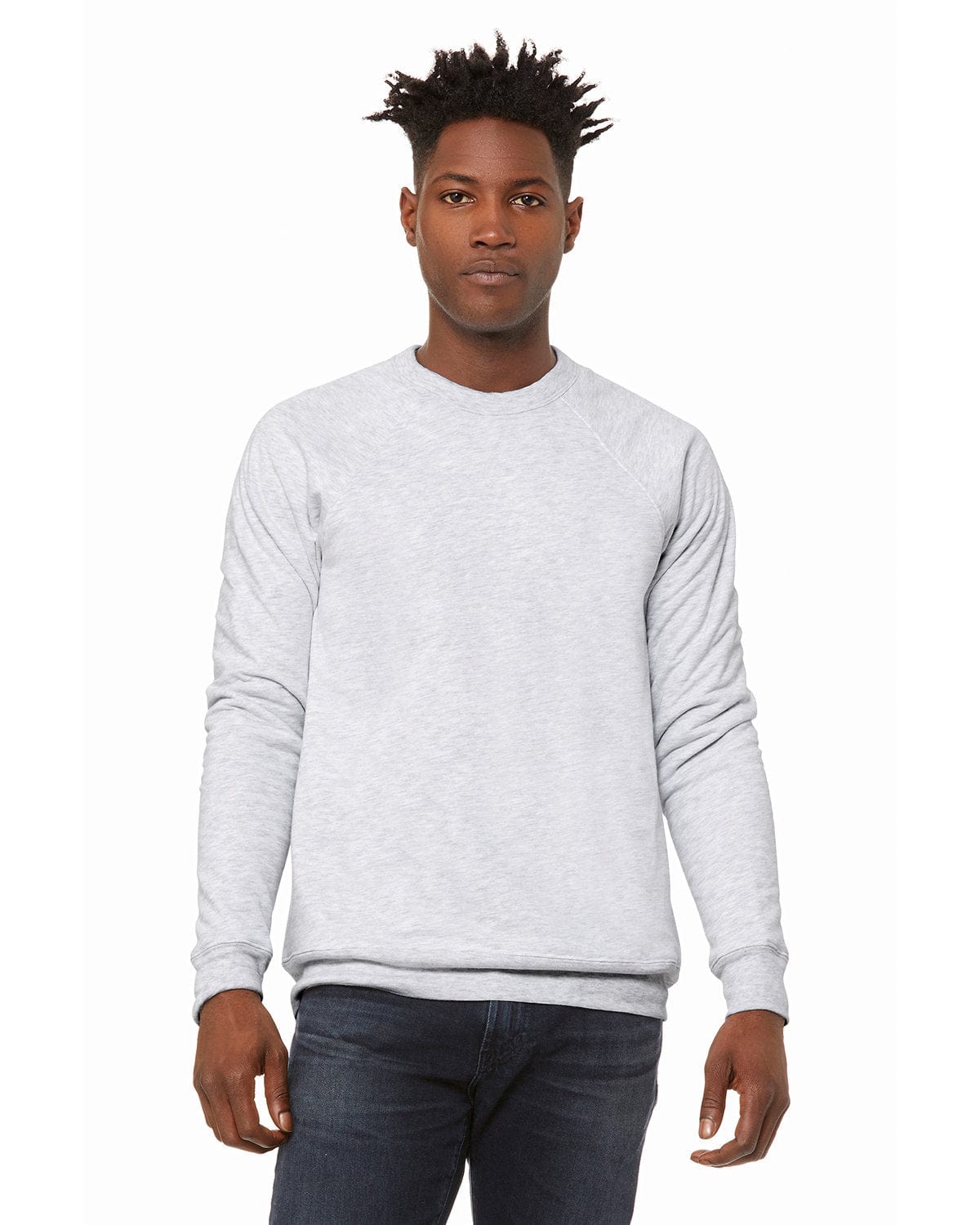 Bella+Canvas 3901 Unisex Sponge Fleece Crewneck Sweatshirt in Ash