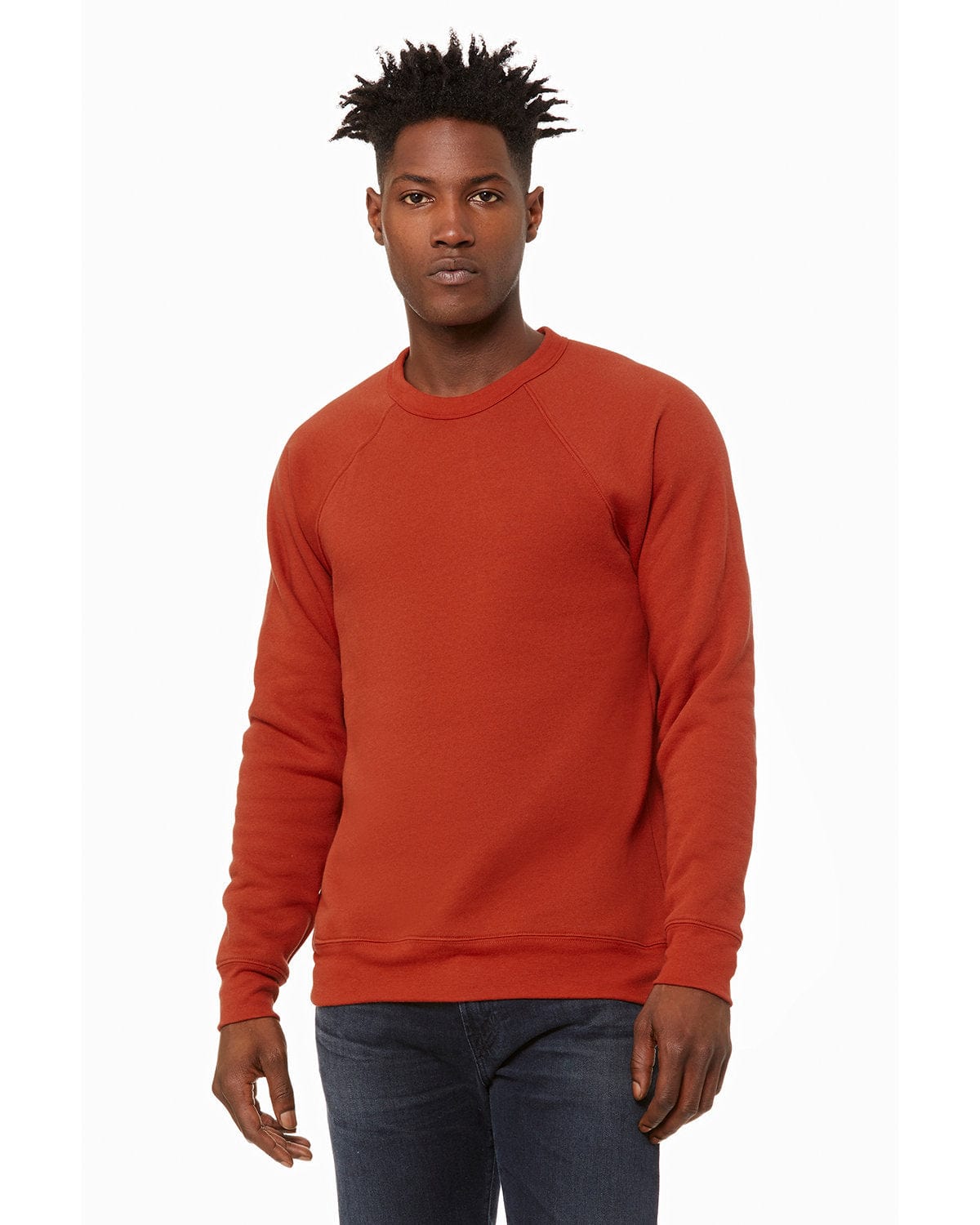 Bella+Canvas 3901 Unisex Sponge Fleece Crewneck Sweatshirt in Brick