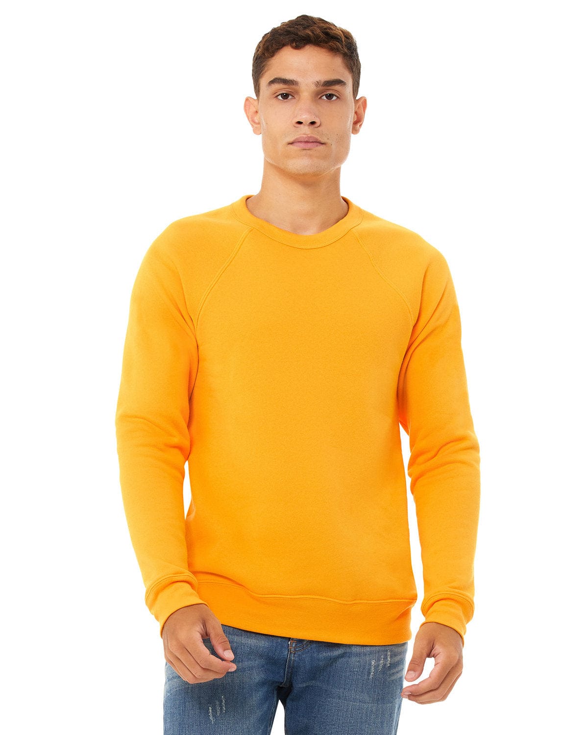 Bella+Canvas 3901 Unisex Sponge Fleece Crewneck Sweatshirt in Gold