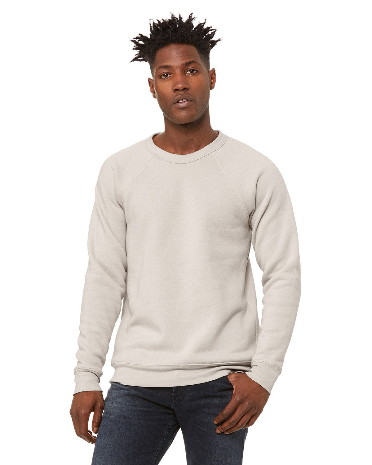 Bella+Canvas 3901 Unisex Sponge Fleece Crewneck Sweatshirt in Heather Dust