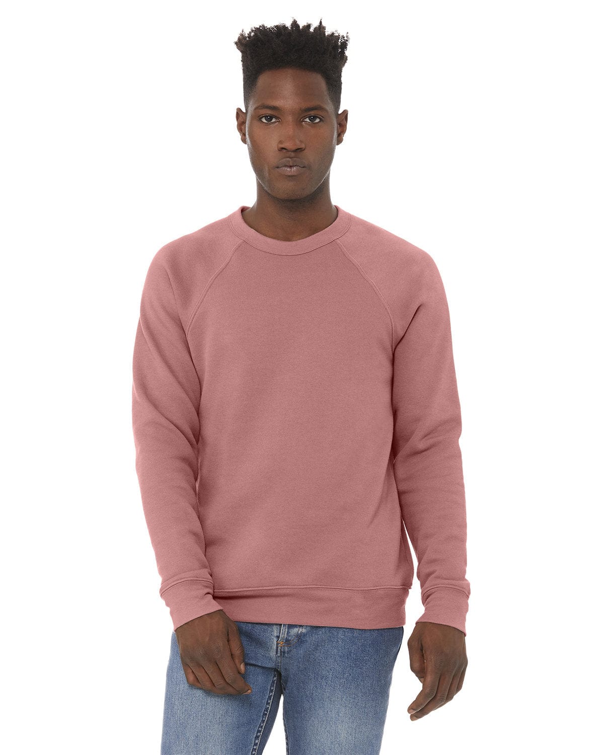 Bella+Canvas 3901 Unisex Sponge Fleece Crewneck Sweatshirt in Mauve