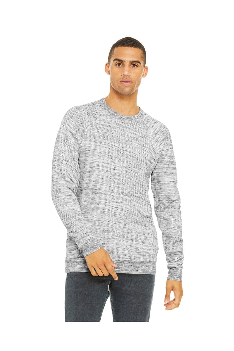 Bella+Canvas 3901: Unisex Sponge Fleece Raglan Sweatshirt in Lt Grey Marble