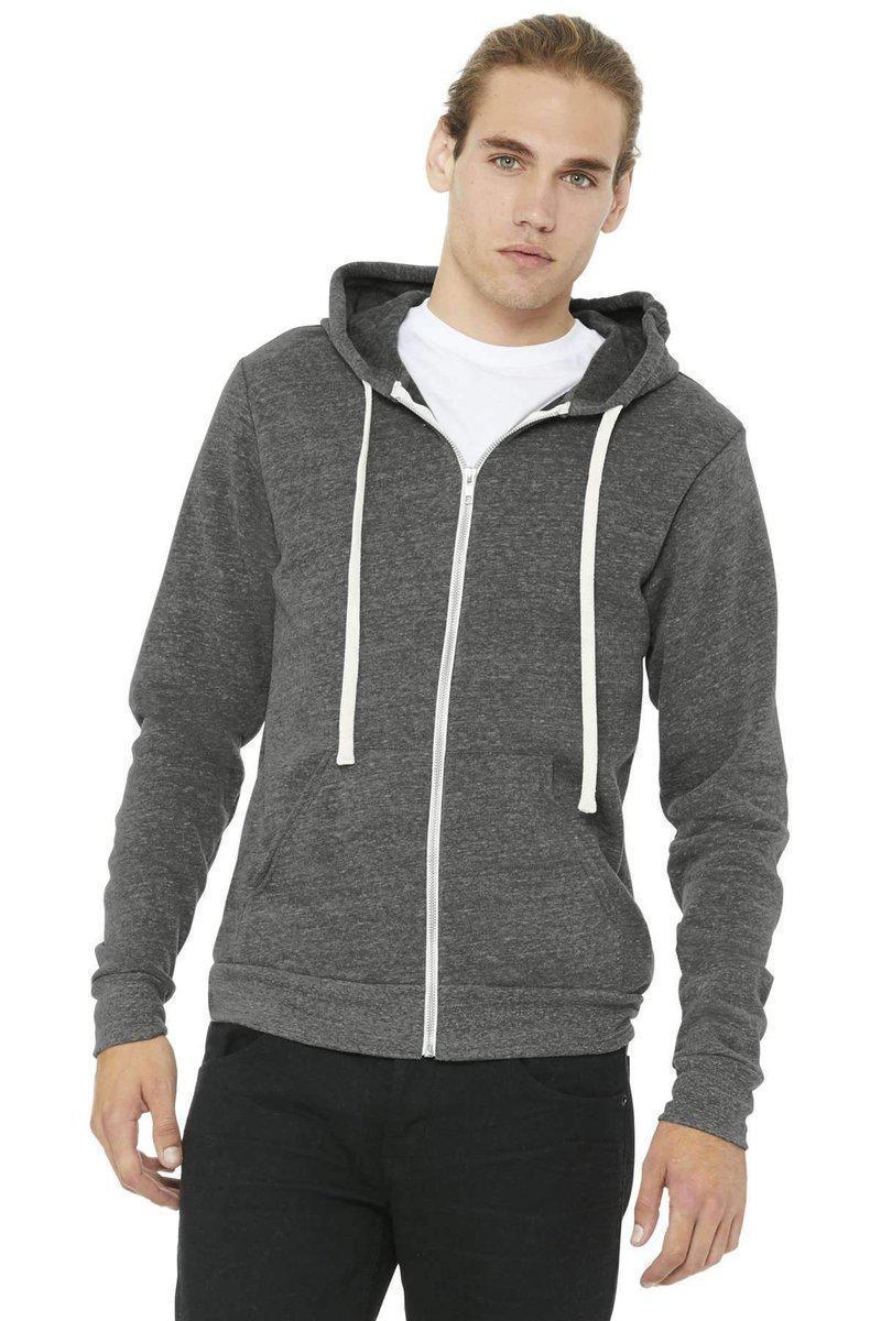 Bella+Canvas 3909: Unisex Triblend Sponge Fleece Full-Zip Hoodie in 