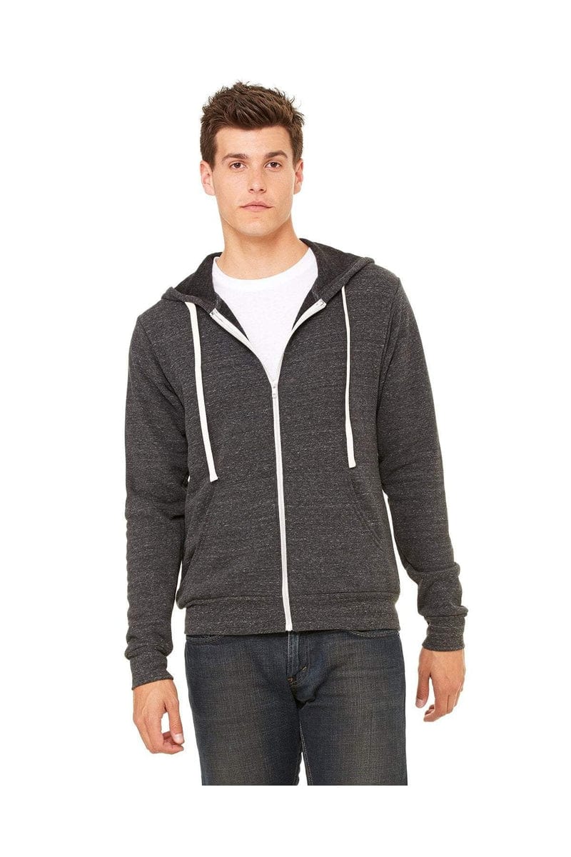 Bella+Canvas 3909: Unisex Triblend Sponge Fleece Full-Zip Hoodie in 