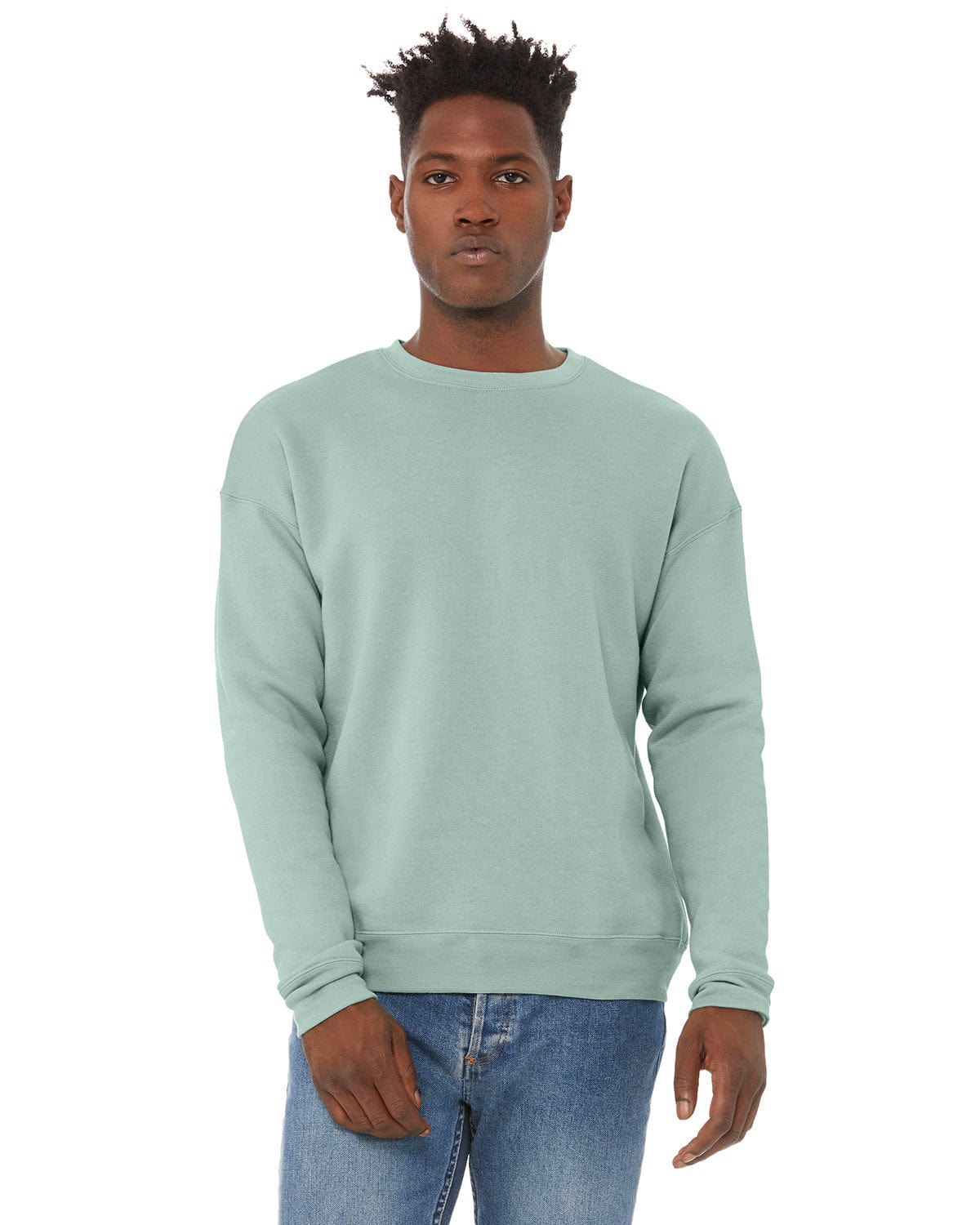 Bella+Canvas 3945 Unisex Drop Shoulder Fleece in Dusty Blue
