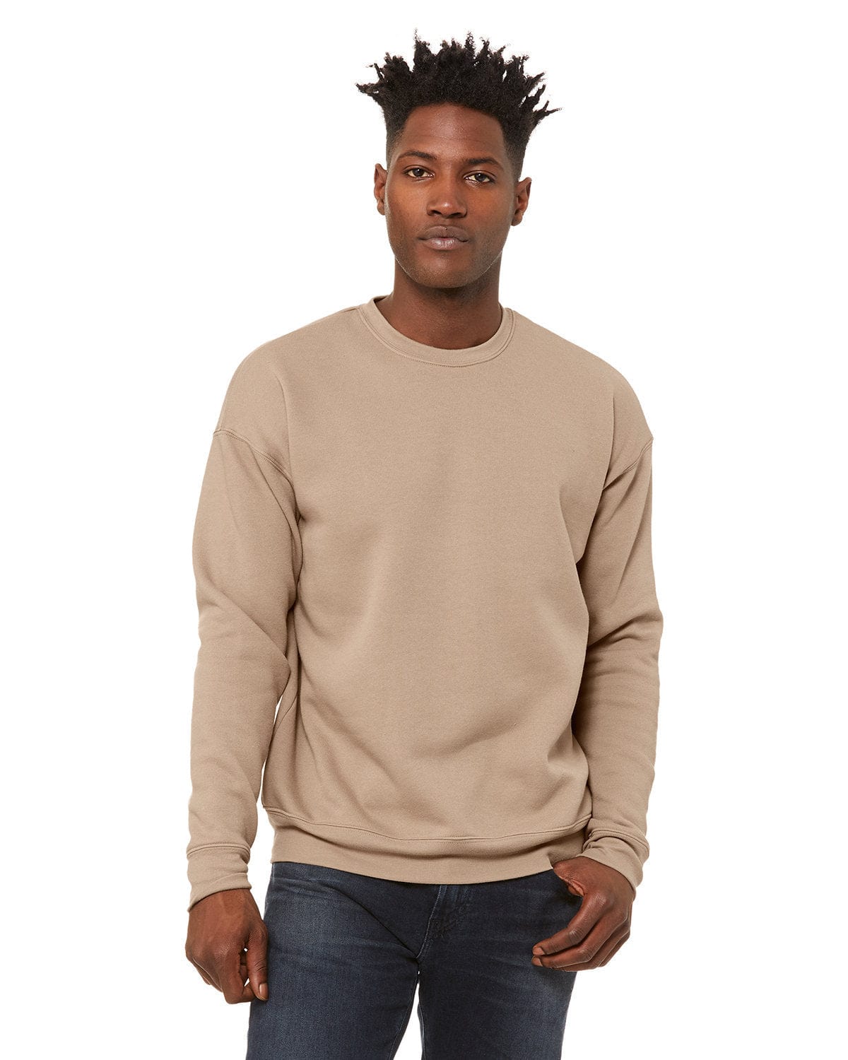 Bella+Canvas 3945 Unisex Drop Shoulder Fleece in Tan
