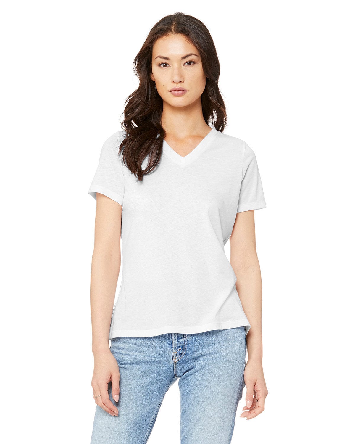 Bella+Canvas 6415 Ladies' Relaxed Triblend V-Neck T-Shirt in 