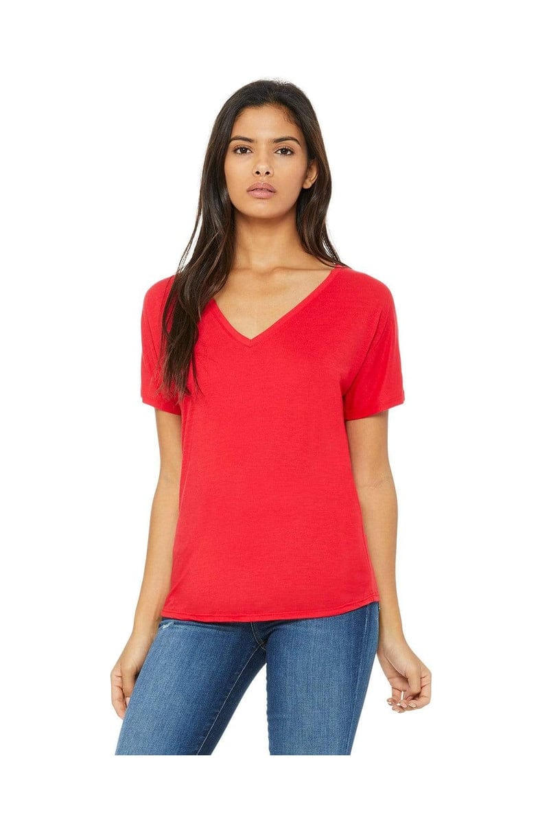 Bella+Canvas 8815: Ladies' Slouchy V-Neck T-Shirt in 
