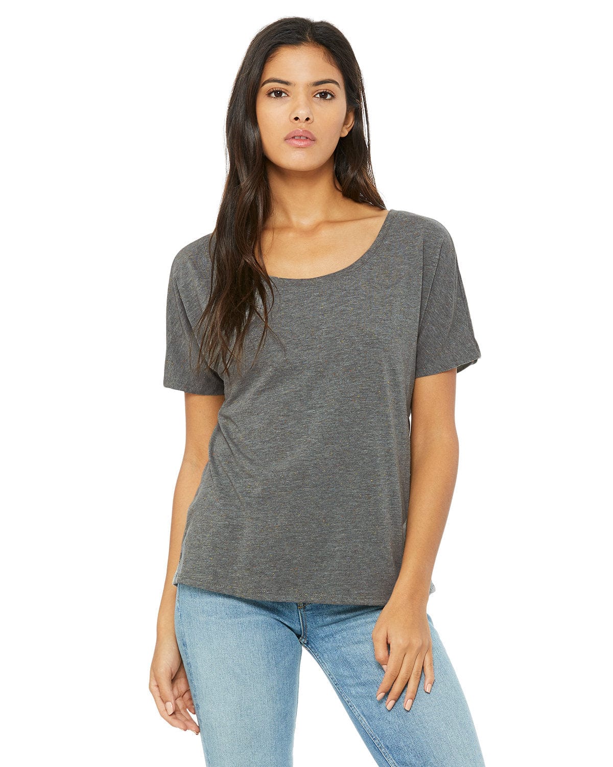 Bella+Canvas 8816: Ladies' Slouchy T-Shirt in Dp Hthr Speckled
