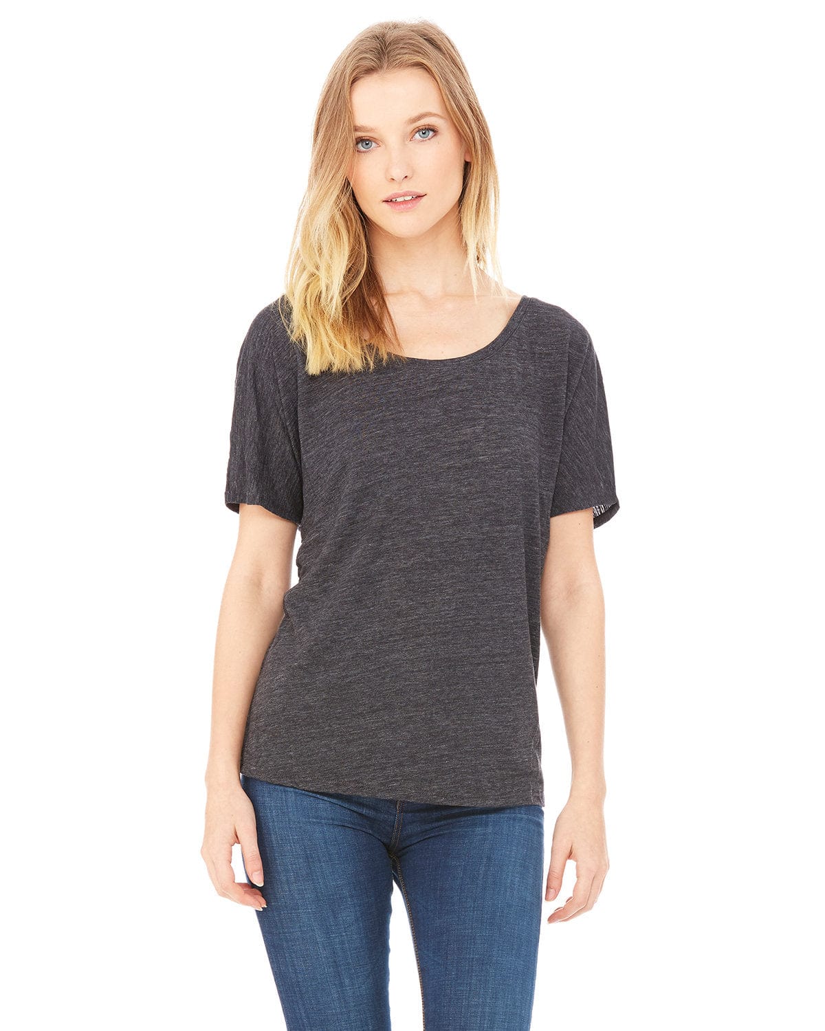 Bella+Canvas 8816: Ladies' Slouchy T-Shirt in Chrcl Black Slub