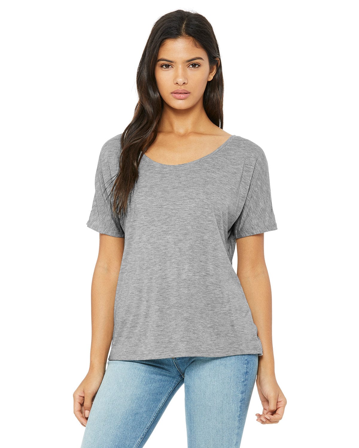 Bella+Canvas 8816: Women's Slouchy Tee in Athletic Heather