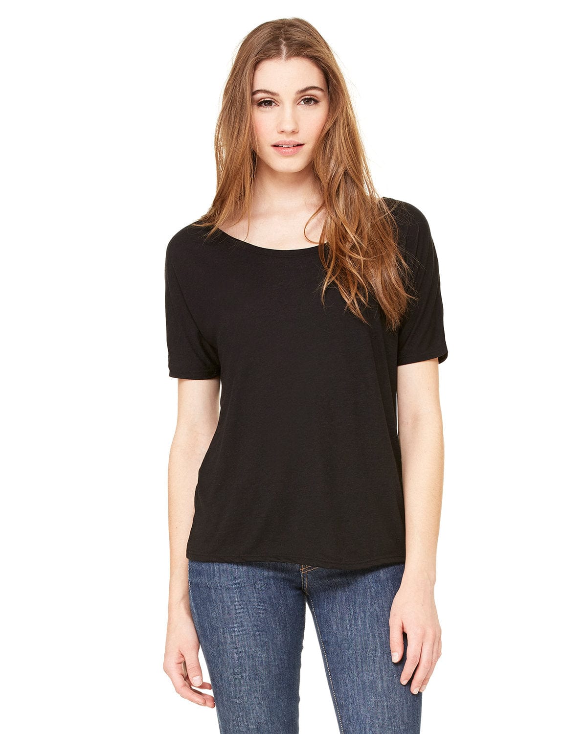 Bella+Canvas 8816: Women's Slouchy Tee in Black