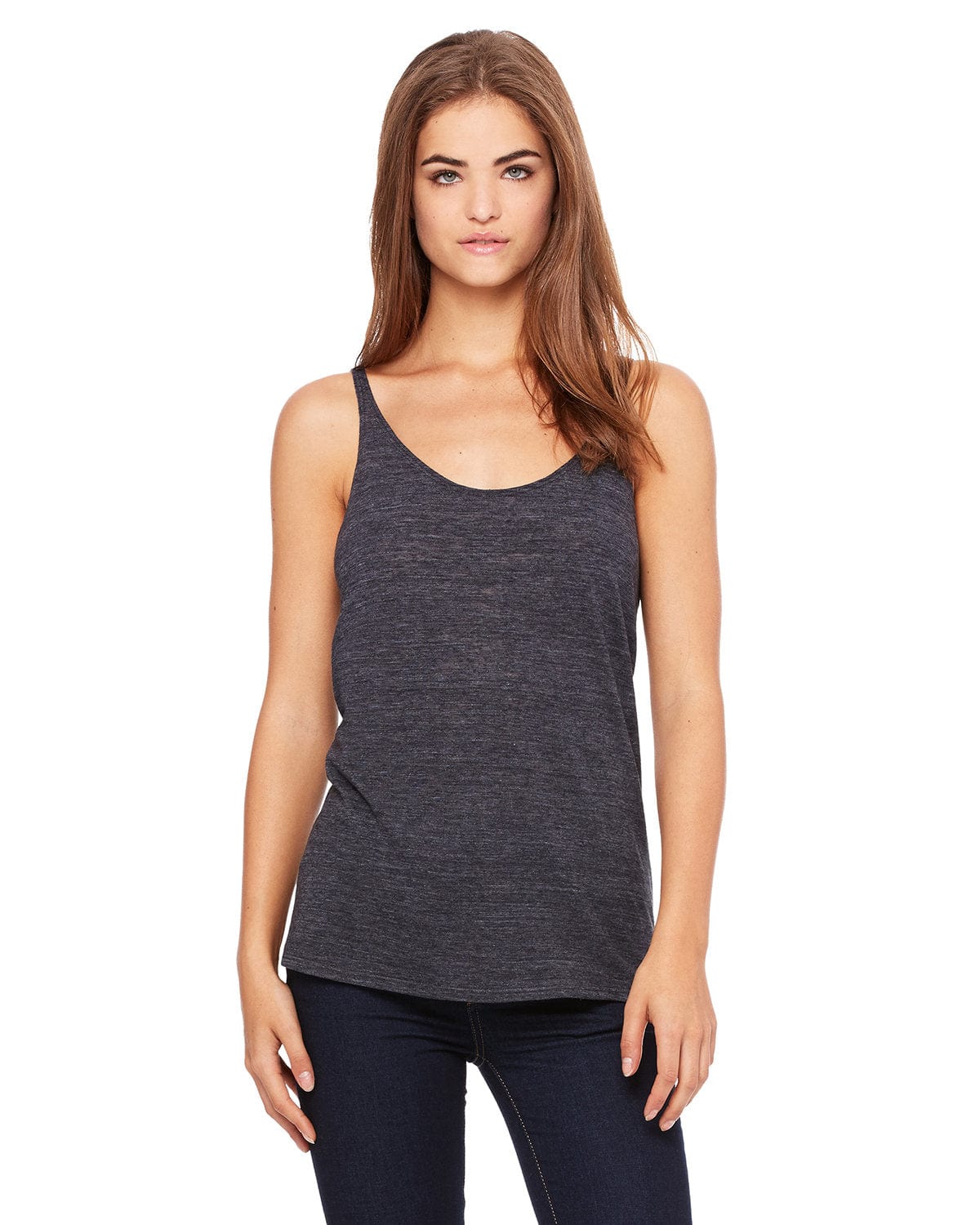 Bella+Canvas 8838: Ladies Tank in Chrcl Black Slub