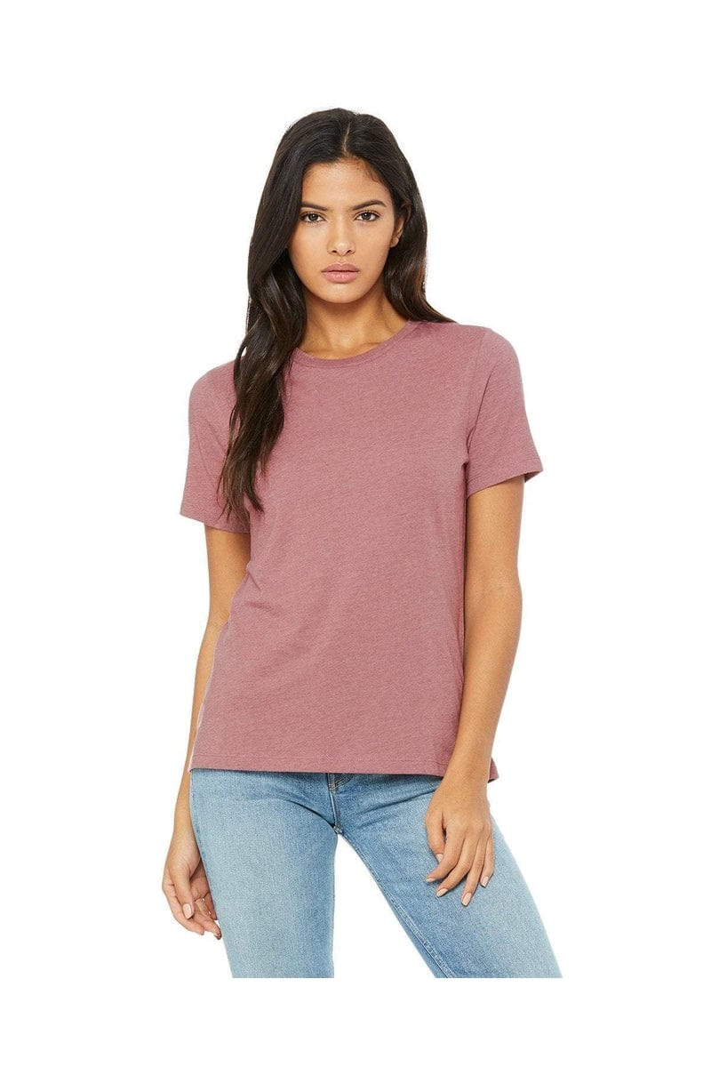 Bella+Canvas B6400: Ladies' Relaxed Jersey Short-Sleeve T-Shirt in Heather Mauve