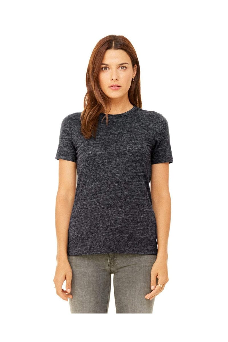 Bella+Canvas B6400: Ladies' Relaxed Jersey Short-Sleeve T-Shirt in Chrcoal Blk Slub