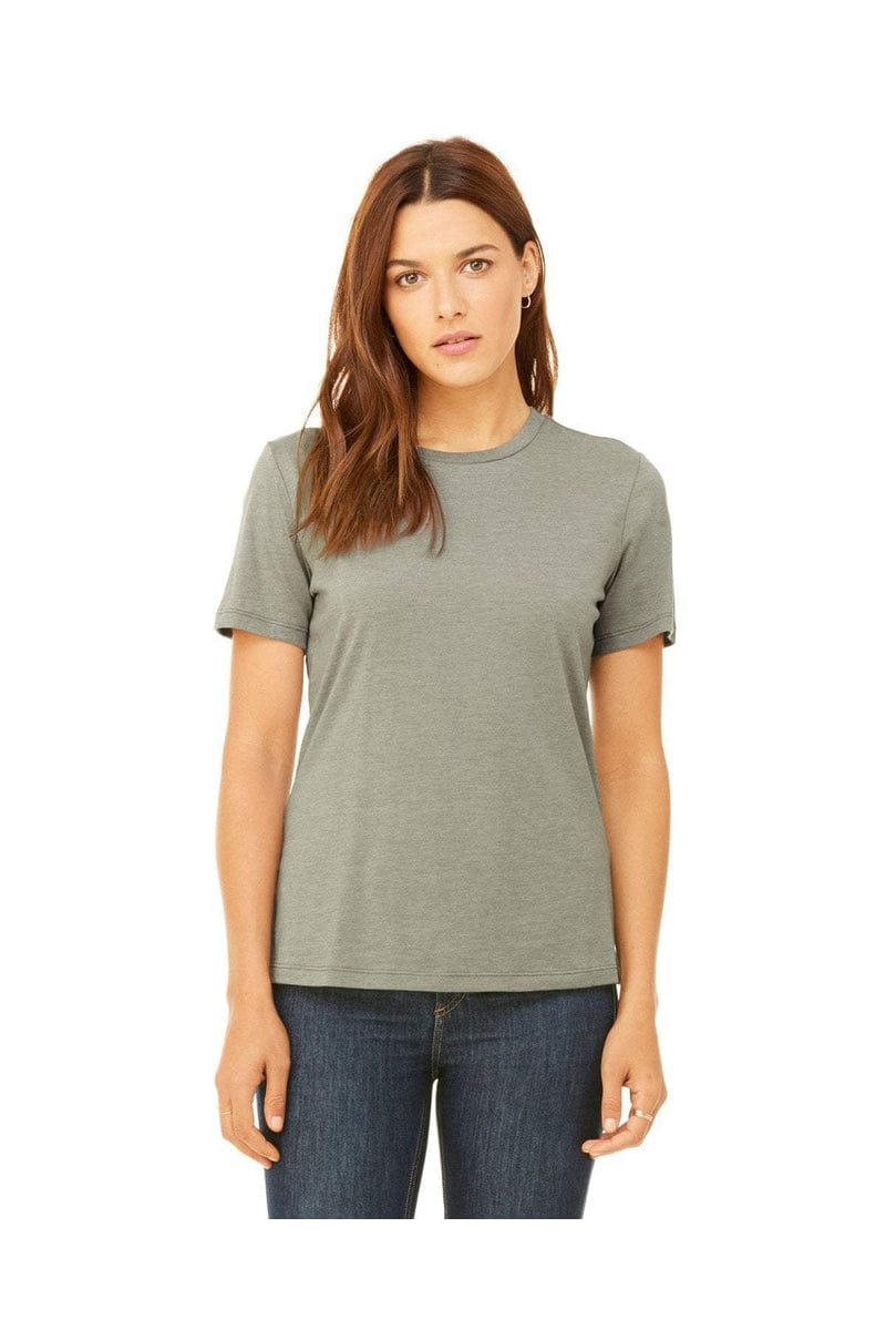 Bella+Canvas B6400: Ladies' Relaxed Jersey Short-Sleeve T-Shirt in Heather Stone