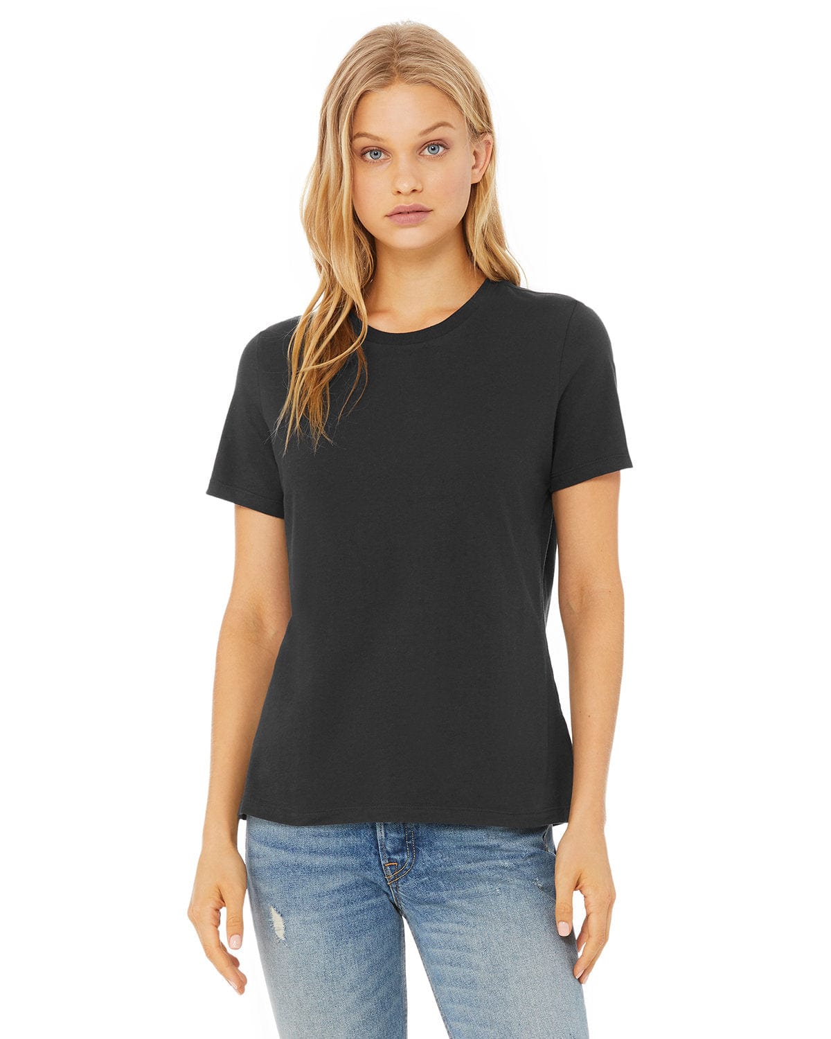 Bella+Canvas B6400 Ladies' Relaxed Jersey Short-Sleeve T-Shirt in Dark Grey