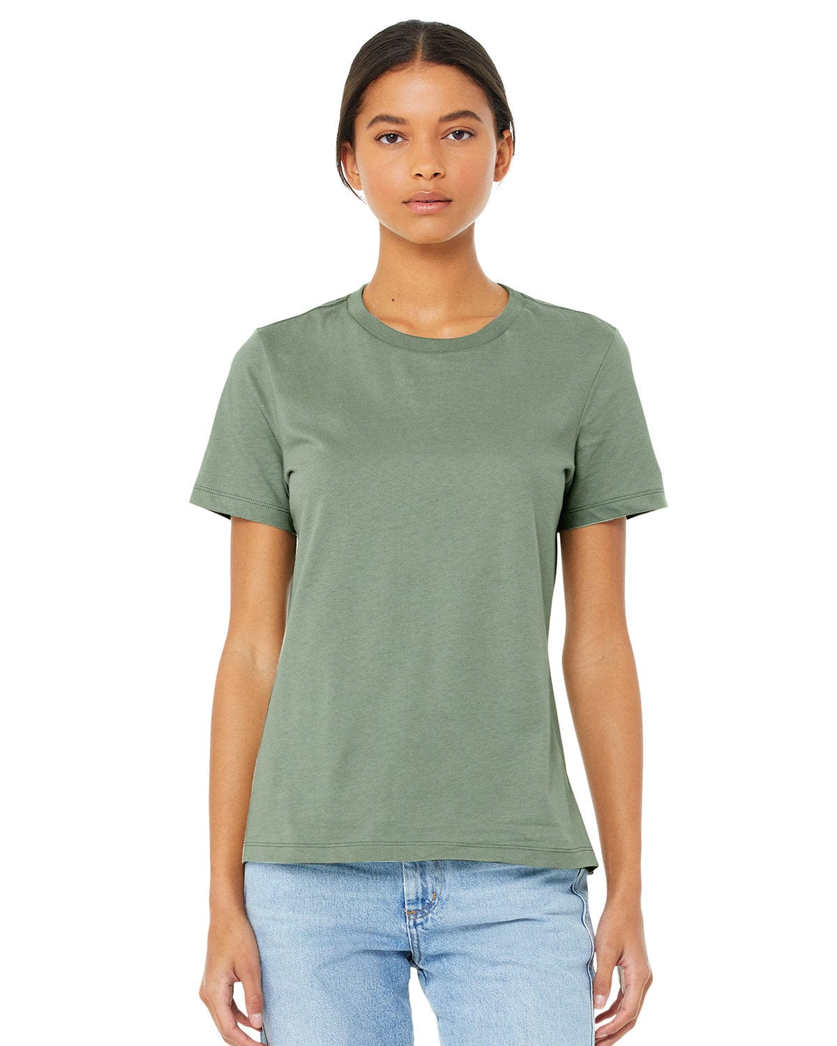 Bella+Canvas B6400 Ladies' Relaxed Jersey Short-Sleeve T-Shirt in Sage