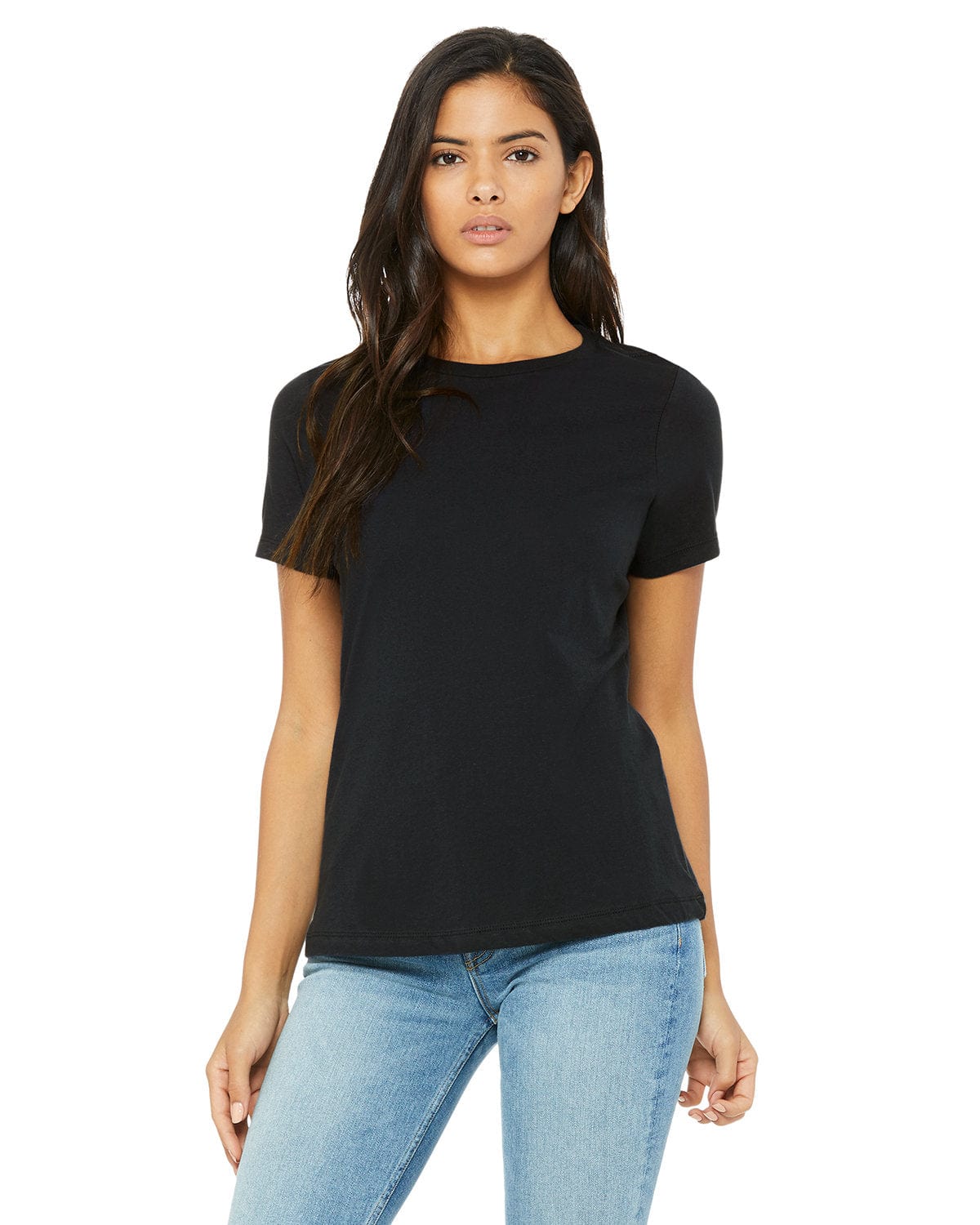 Bella+Canvas B6400 Ladies' Relaxed Jersey Short-Sleeve T-Shirt in Vintage Black