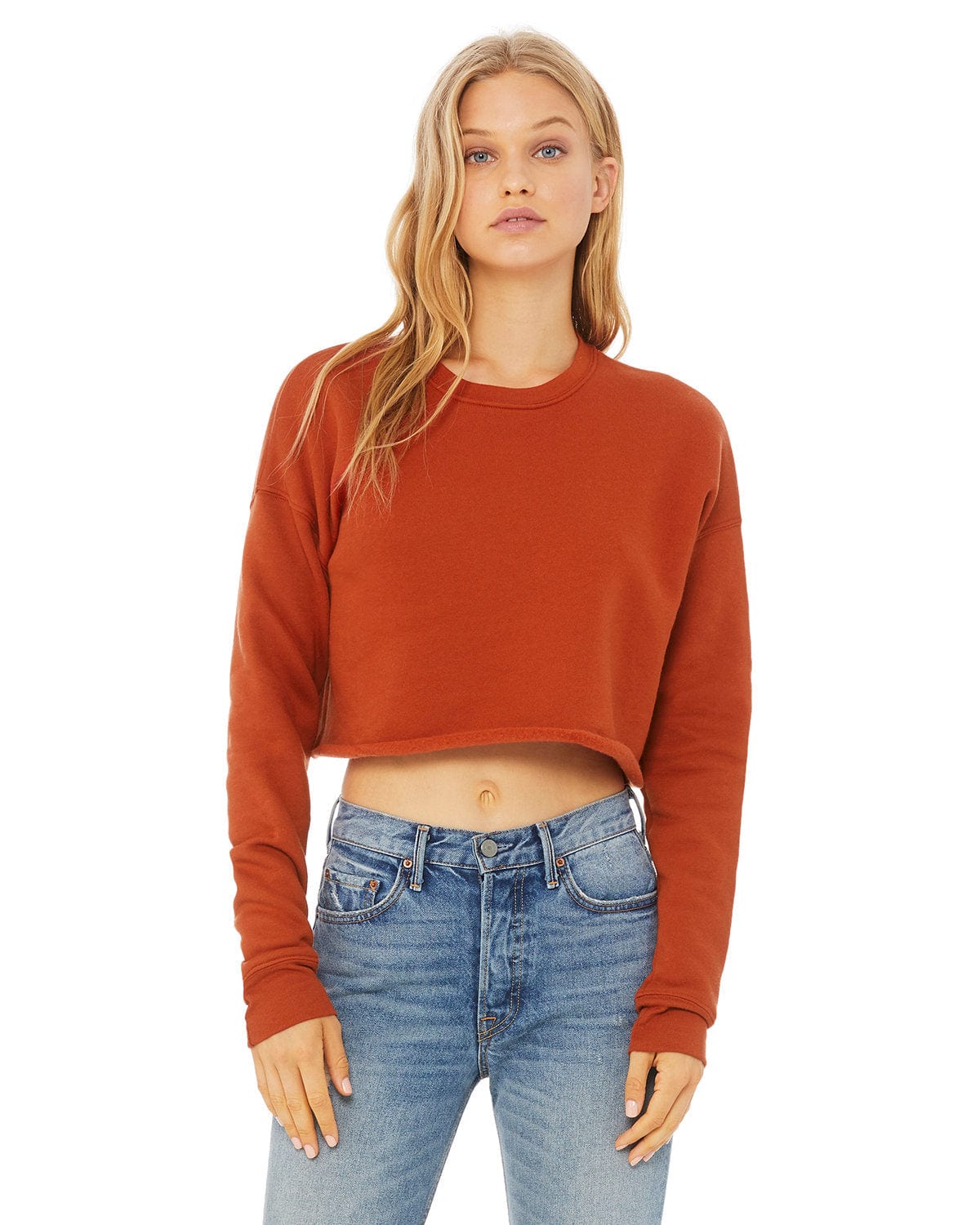 Bella+Canvas B7503 Ladies' Cropped Fleece Crew in 