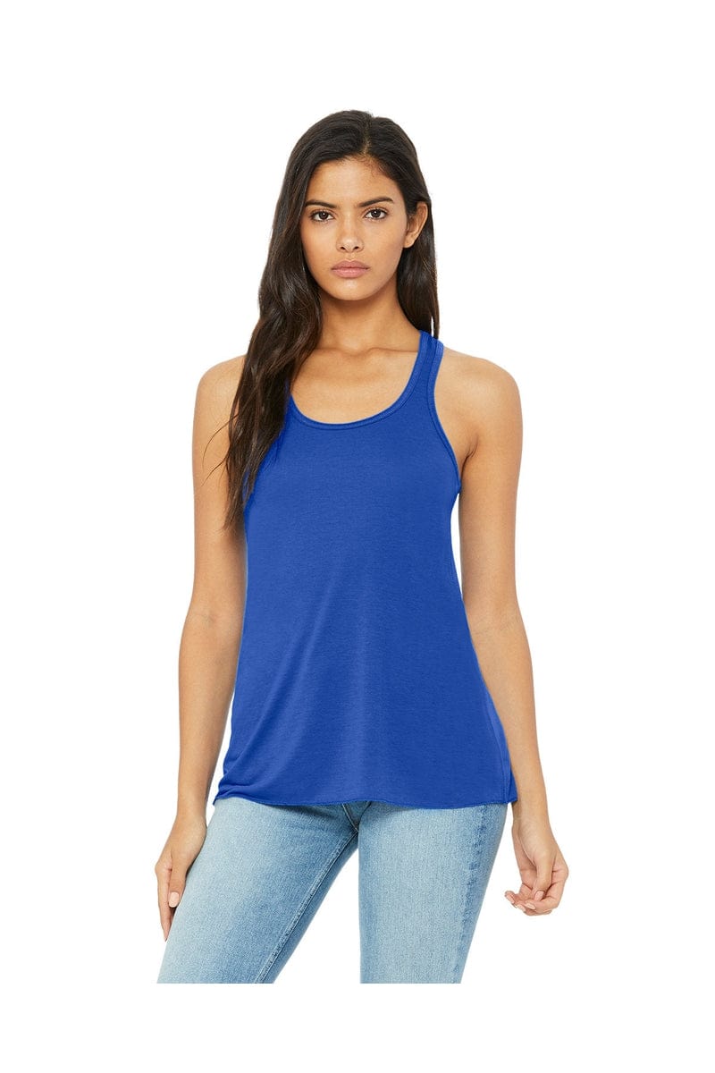 Bella+Canvas B8800: Ladies' Flowy Racerback Tank in True Royal
