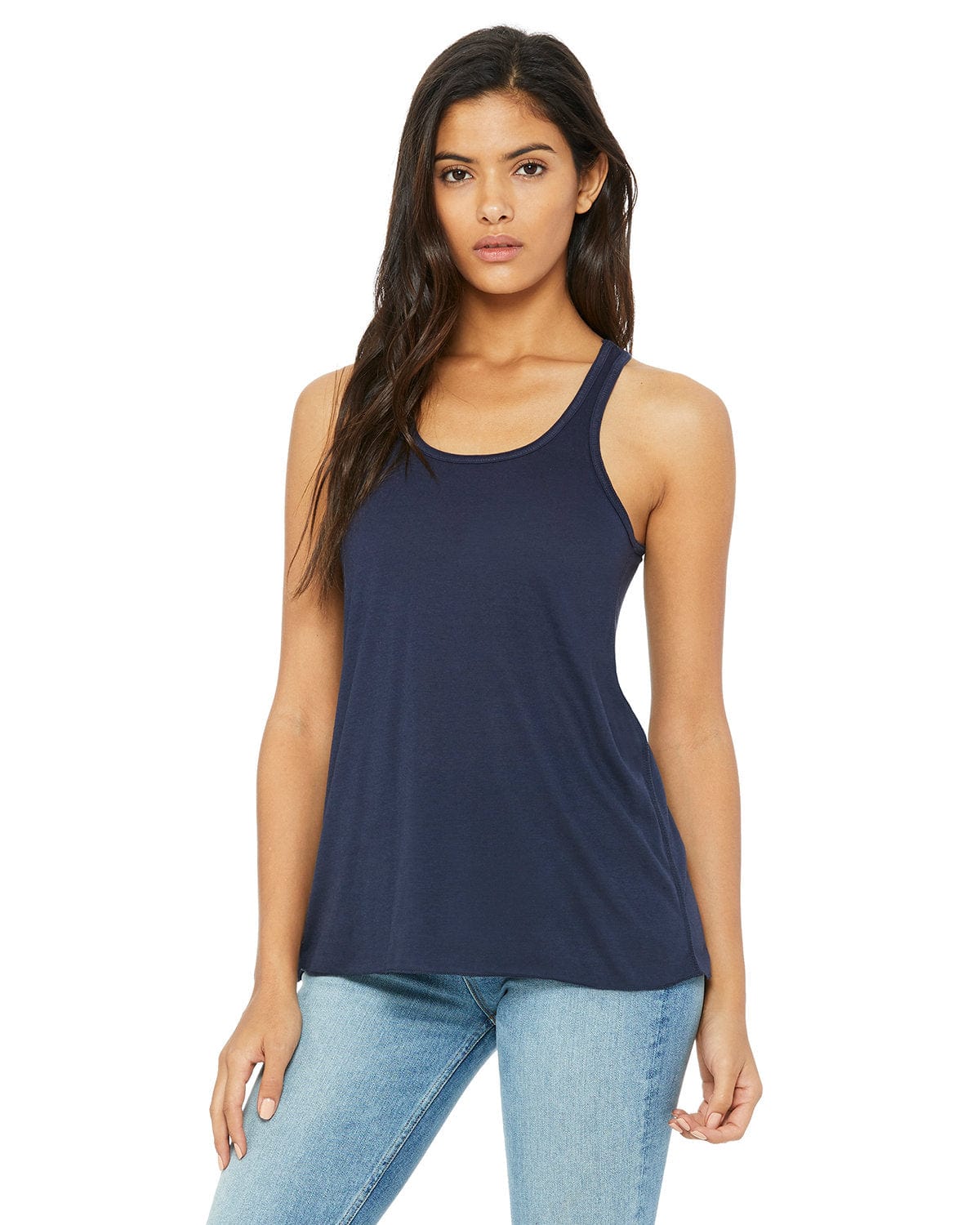 Bella+Canvas B8800: Ladies' Flowy Racerback Tank in Midnight