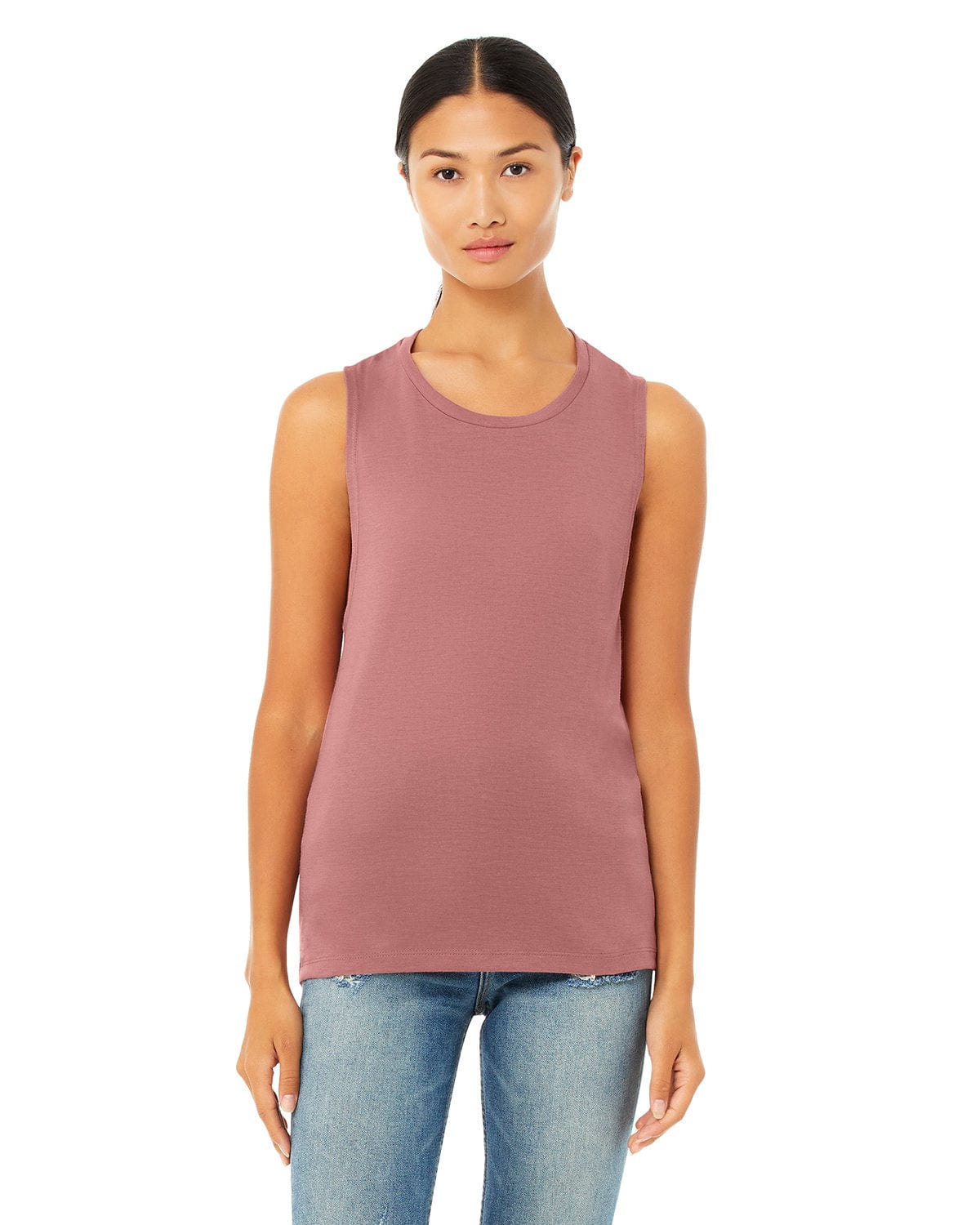 Bella+Canvas B8803: Ladies' Flowy Scoop Muscle Tank in Mauve