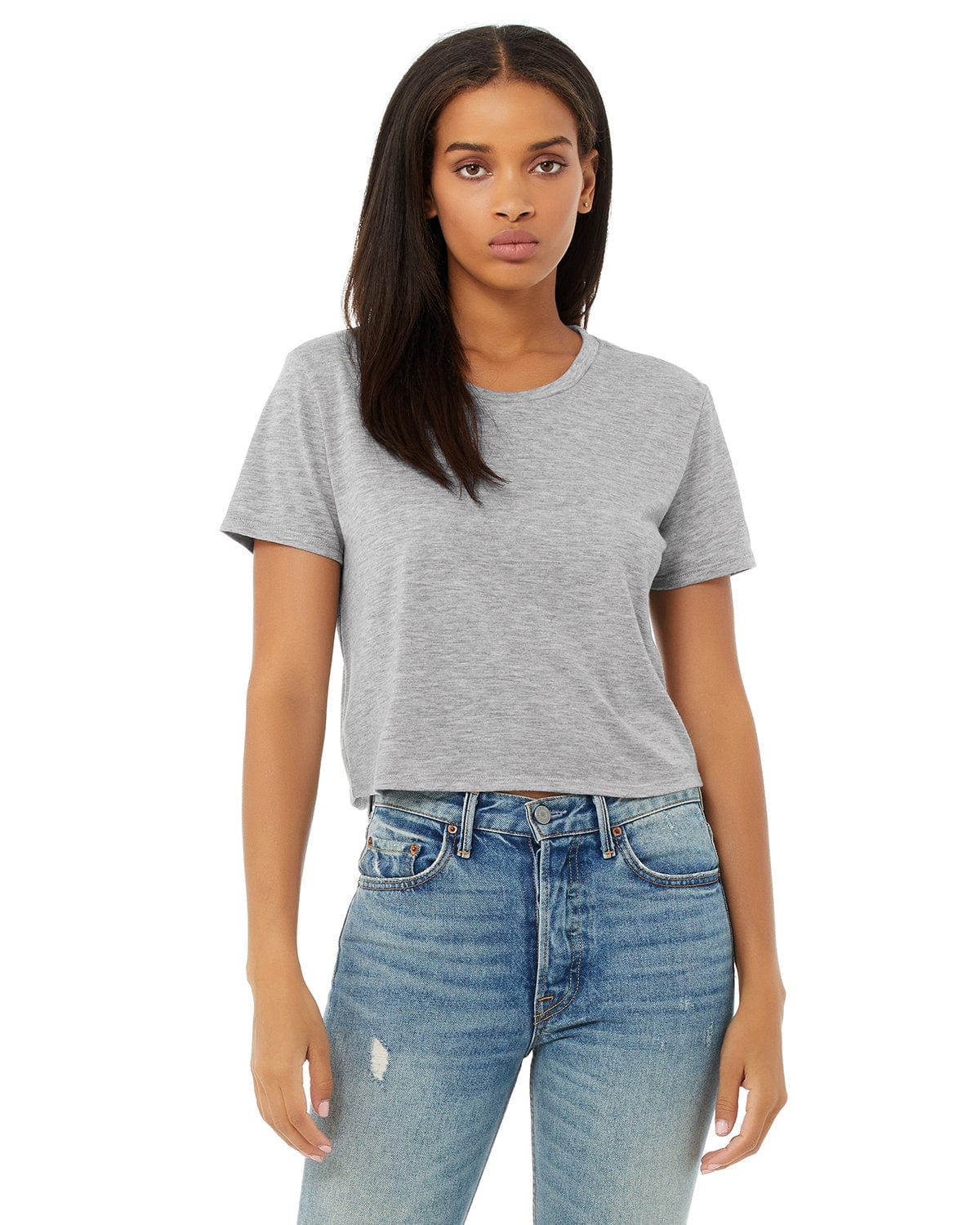 Bella+Canvas B8882 Ladies' Flowy Cropped T-Shirt in 