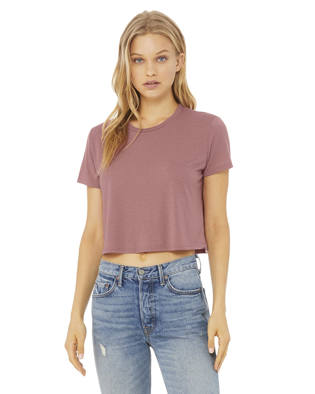 Bella+Canvas B8882 Ladies' Flowy Cropped T-Shirt in 