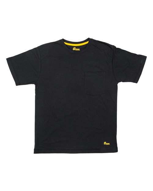 Berne Apparel BSM38 Men's Lightweight Performance Pocket T-Shirt in Black