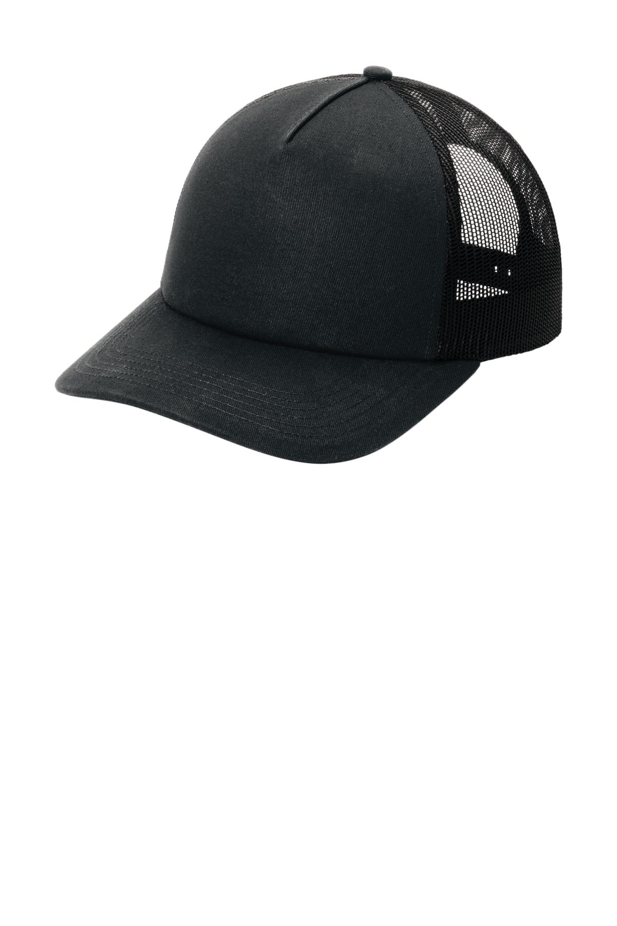 Port Authority C115LP: Low-Profile Snapback 5-Panel Trucker Cap