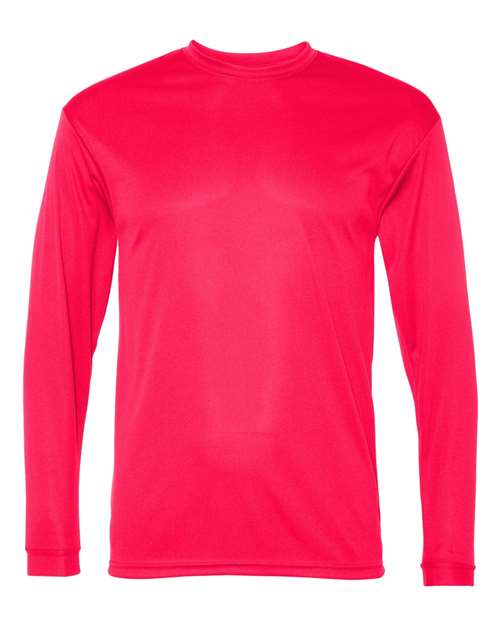 C2 Sport 5104 Unisex Performance Long Sleeve T-Shirt in Hot Coral
