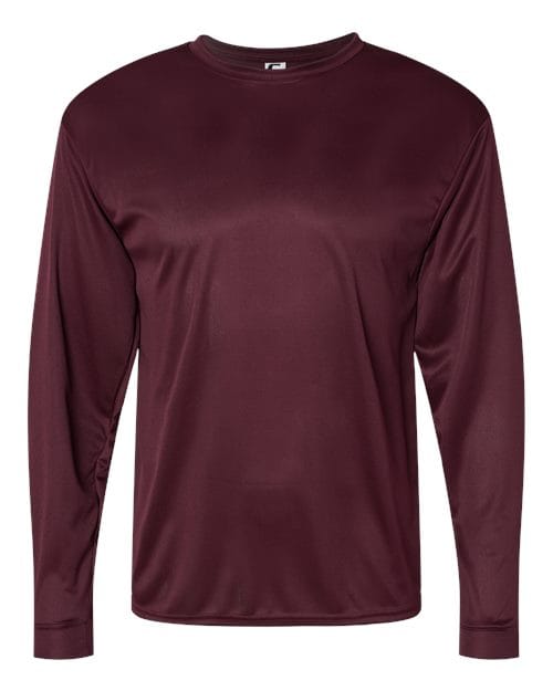 C2 Sport 5104 Unisex Performance Long Sleeve T-Shirt in Maroon