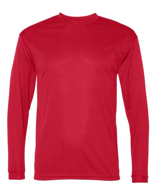 C2 Sport 5104 Unisex Performance Long Sleeve T-Shirt in Red
