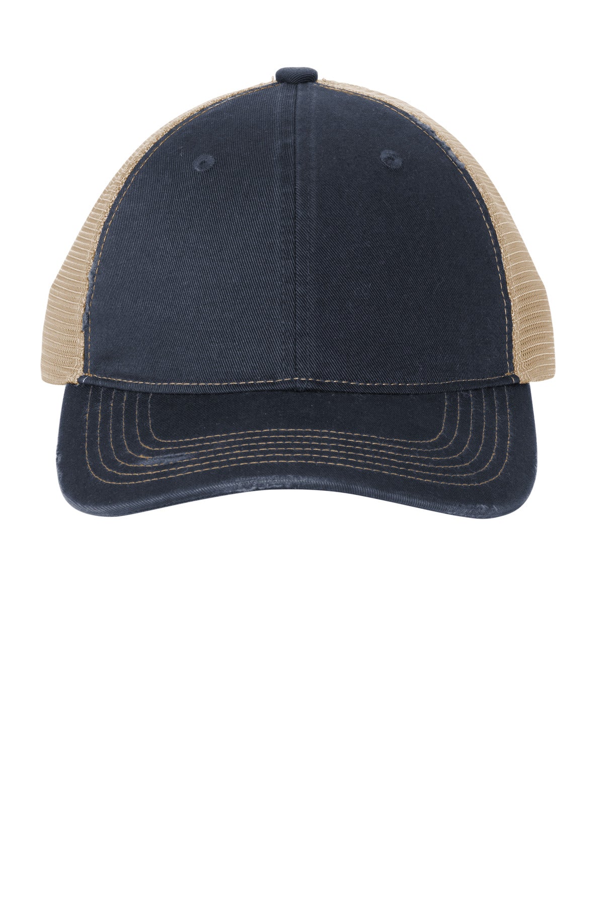 Port Authority C600: Distressed Mesh Back Cap