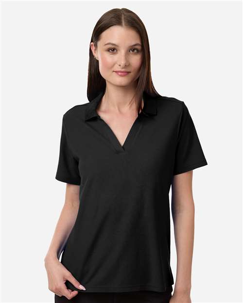 CE106W-Women's Resolve CVC Performance Pique Polo in Black