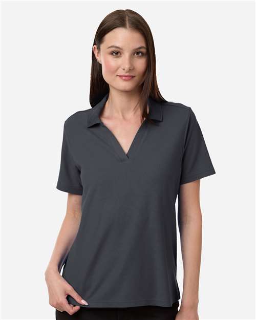 CE106W-Women's Resolve CVC Performance Pique Polo in Carbon