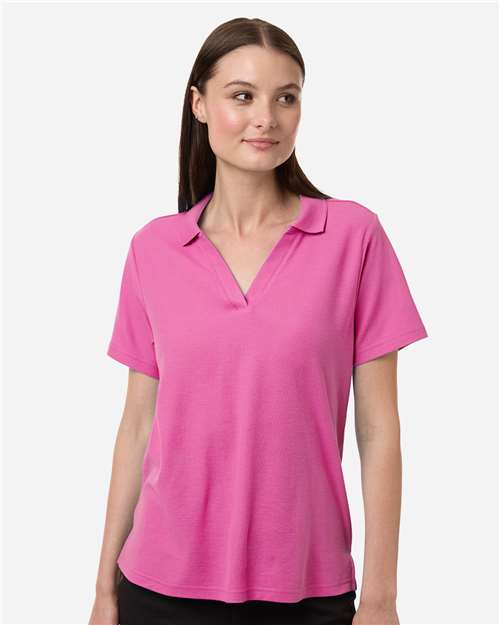 CE106W-Women's Resolve CVC Performance Pique Polo in Charity Pink