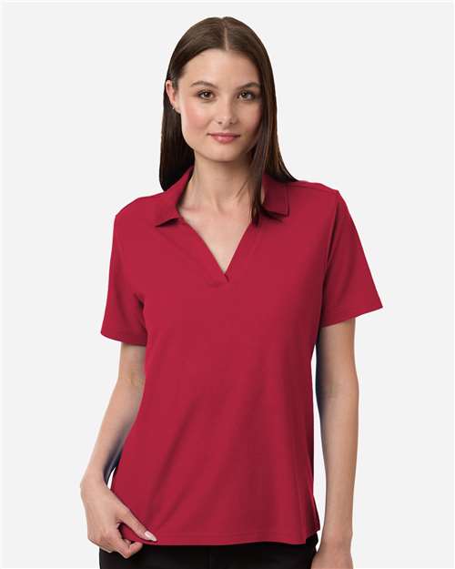 CE106W-Women's Resolve CVC Performance Pique Polo in Classic Red
