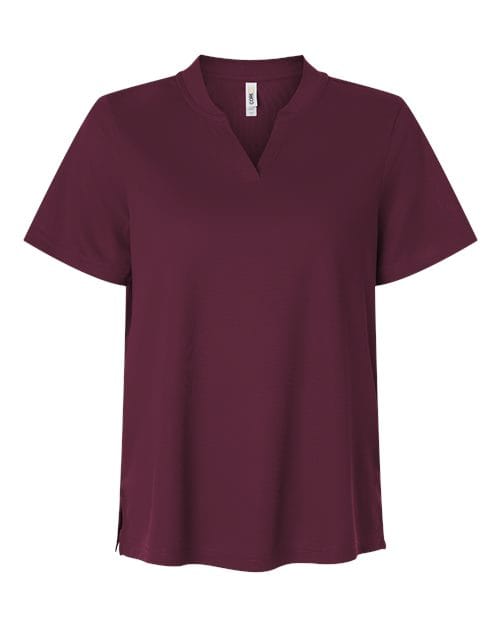 CE108W-Women's Nova Performance Pique Polo in Burgundy