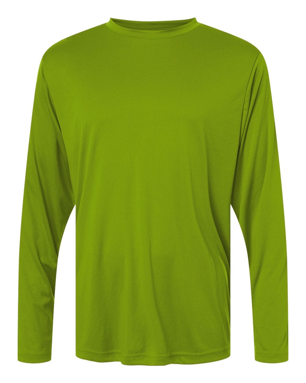CORE365 CE10L Unisex Capital Long Sleeve Performance T-Shirt in Acid Green