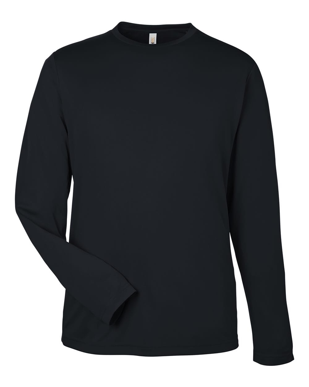 CORE365 CE10L Unisex Capital Long Sleeve Performance T-Shirt in Black