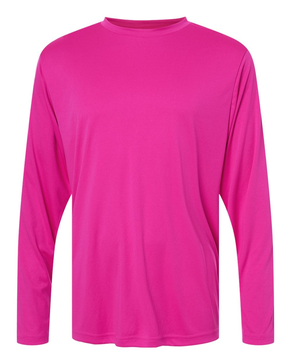 CORE365 CE10L Unisex Capital Long Sleeve Performance T-Shirt in Bright Magenta